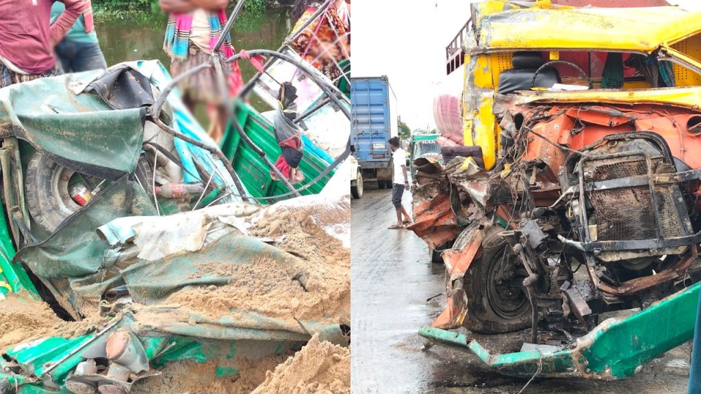 মাধবপুরে ত্রিমুখী সংঘর্ষে নিহত ২, আহত ১